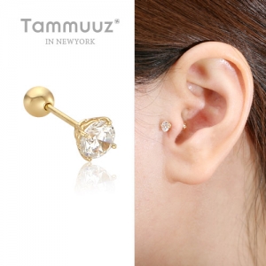 타뮤즈 다이아몬드,14K 심플큐피어싱-G3261E-옐로우골드-귀걸이-피어싱